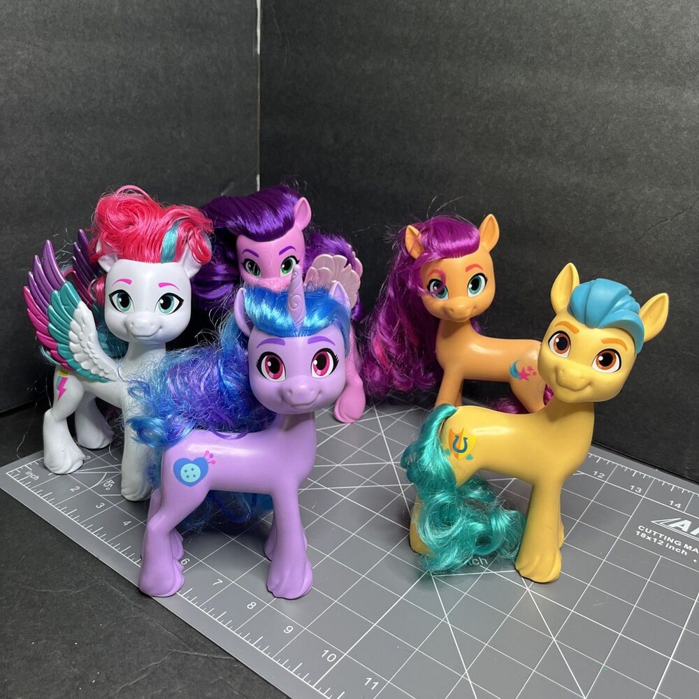 My Little Pony LOT of 5 7” MLP Pony Unicorn Toy Brushables Figures 2021
